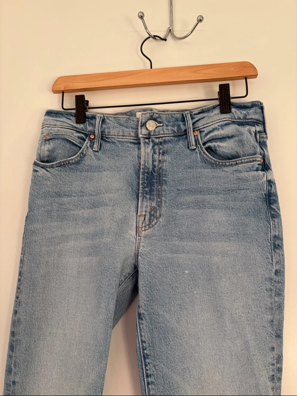 MOTHER THE RASCAL HOVER BLUE HIGH RISE JEANS - Picture 3 of 9